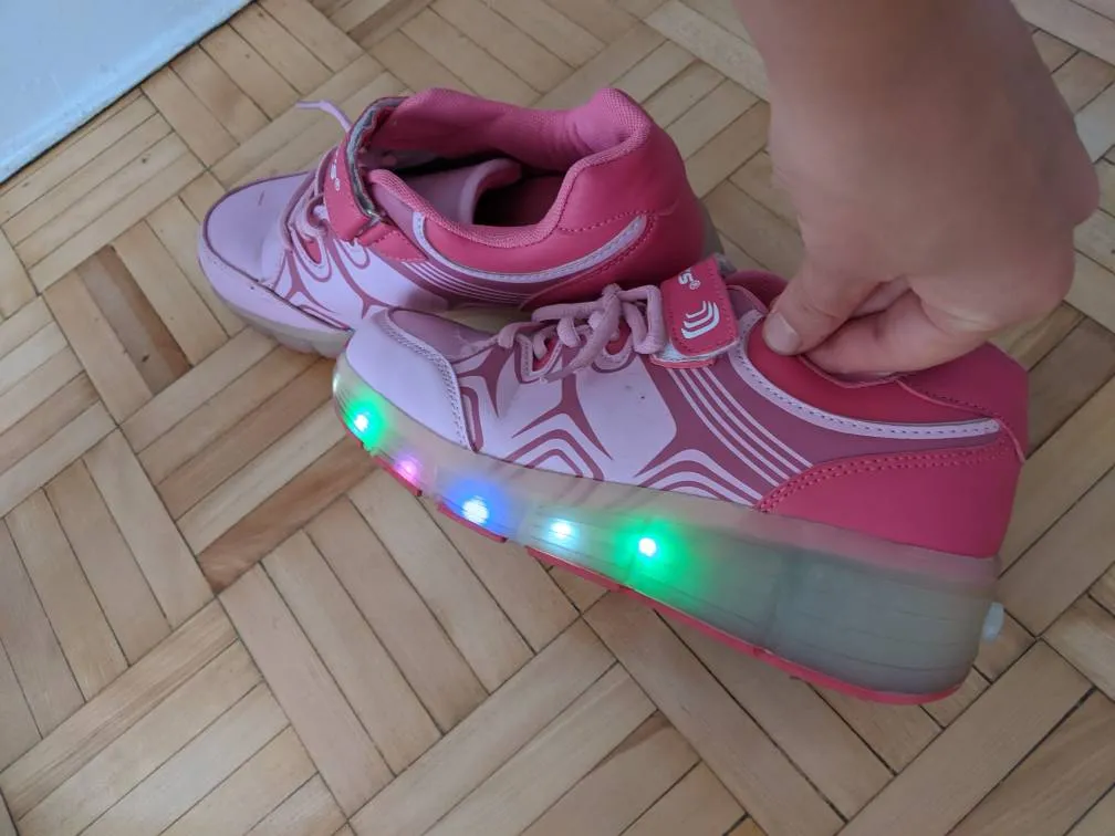 Pink Light Up Wheely Shoes photo 1