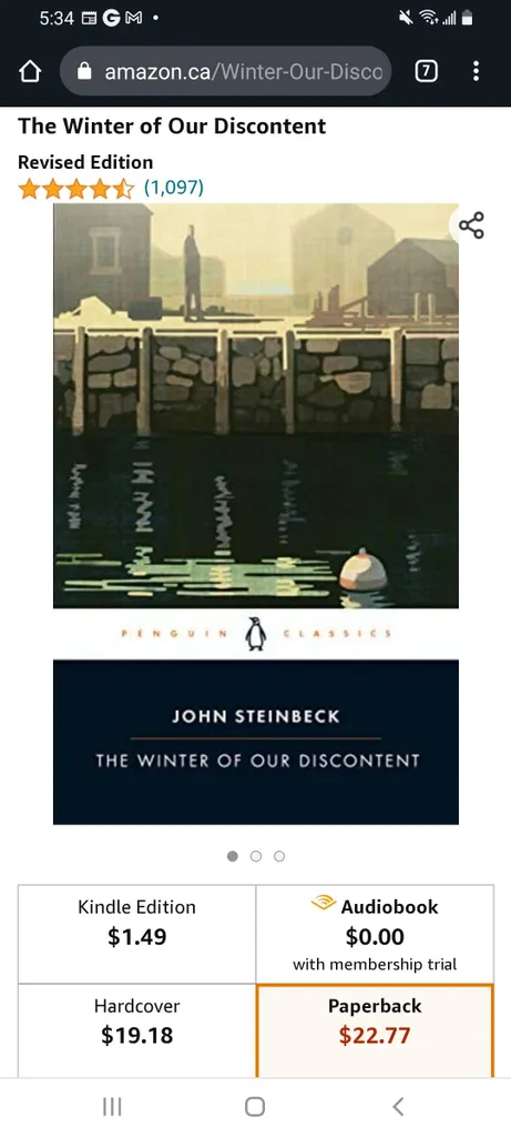 The Winter of Discontent John Steinbeck photo 1