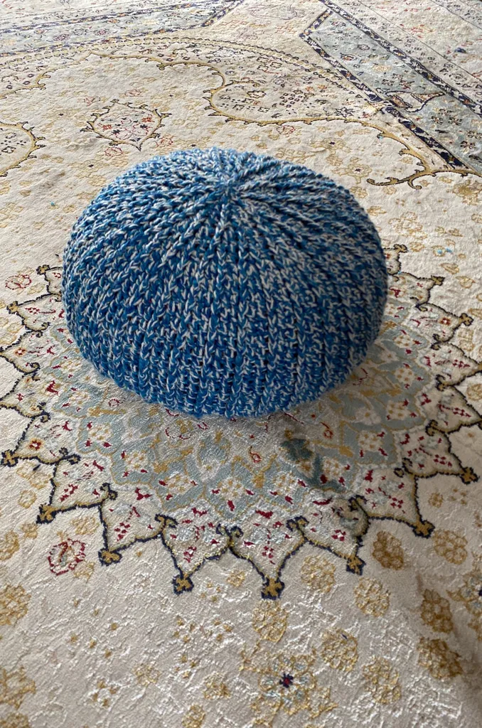Hand Crocheted Floor Pouf photo 1