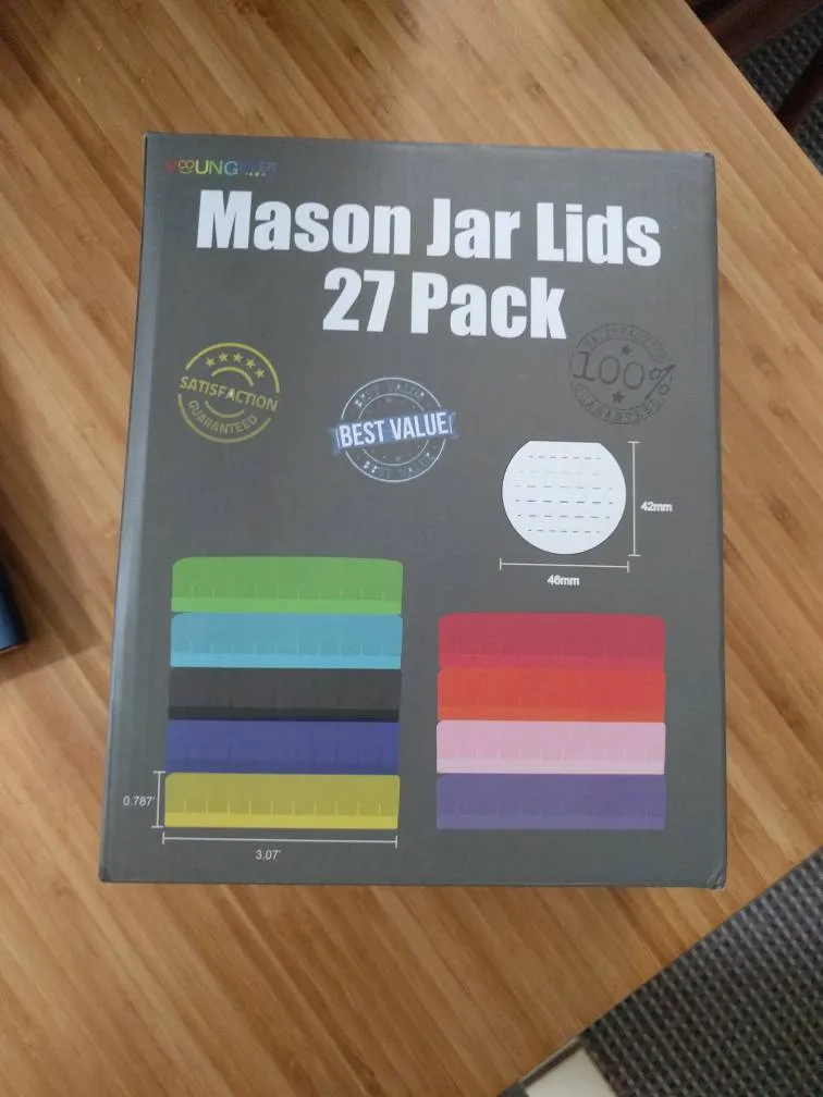 10 Re-usable Mason Jar Lids, With Seals photo 1