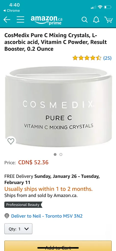 Cosmetix Vitamin C Crystals BNIB - photo 1