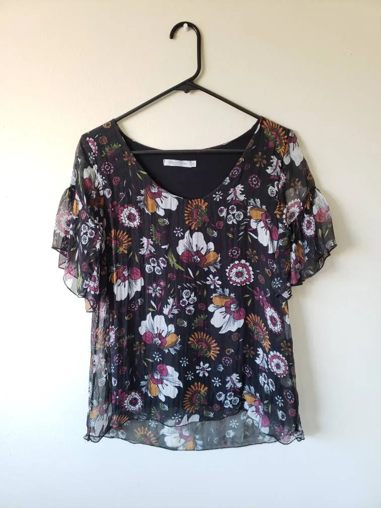 Floral Blouse - Size Small photo 1