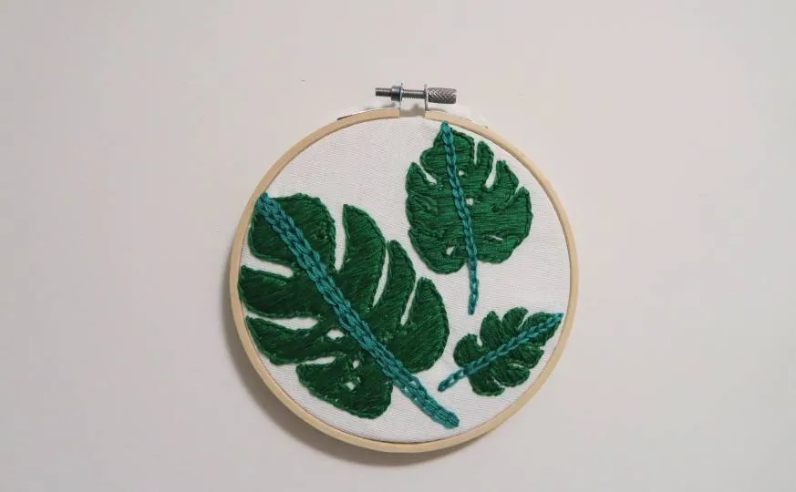 Monstera Embroidery photo 1
