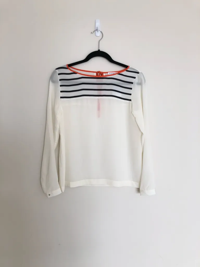 New White Club Monaco Silk Top photo 1