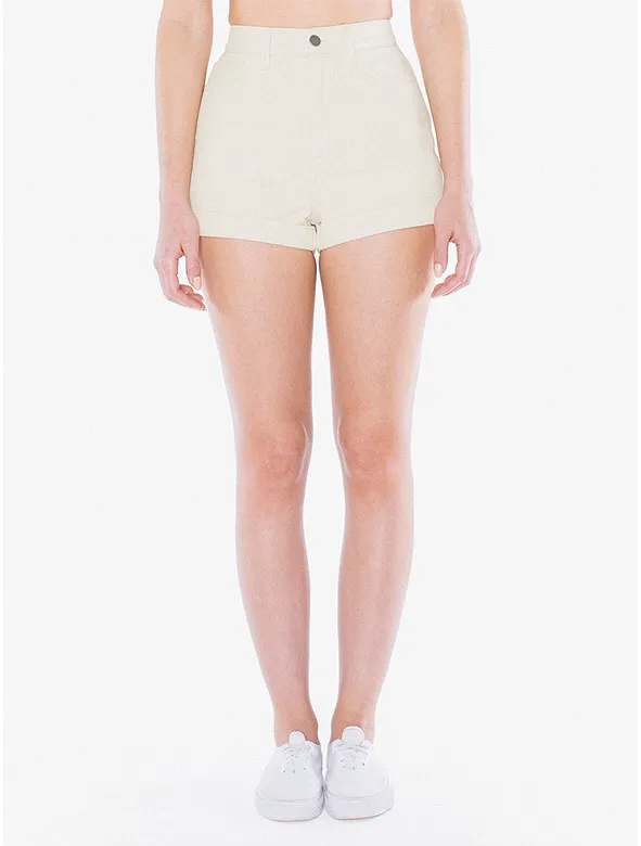 American Apparel Khaki Denim Shorts photo 1