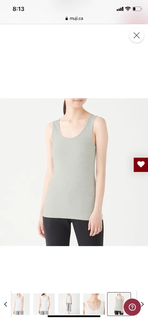 Muji Organic Cotton Tank Top photo 1