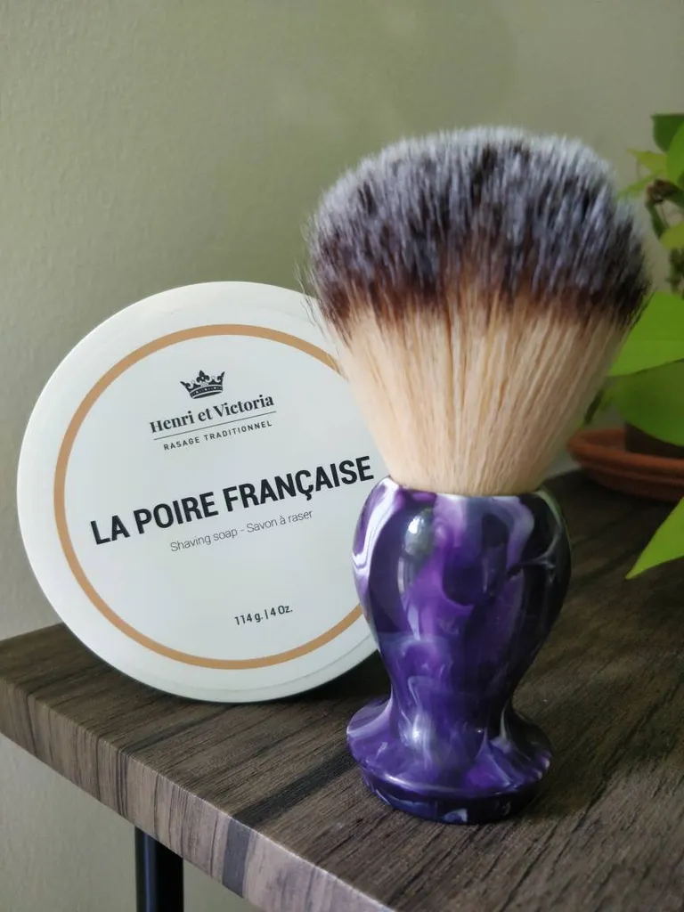 Shaving Brush (synthetic) + Shaving Soap photo 1