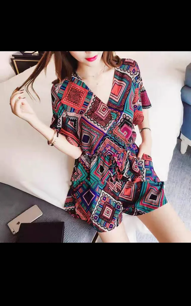 Summer Print Romper photo 1