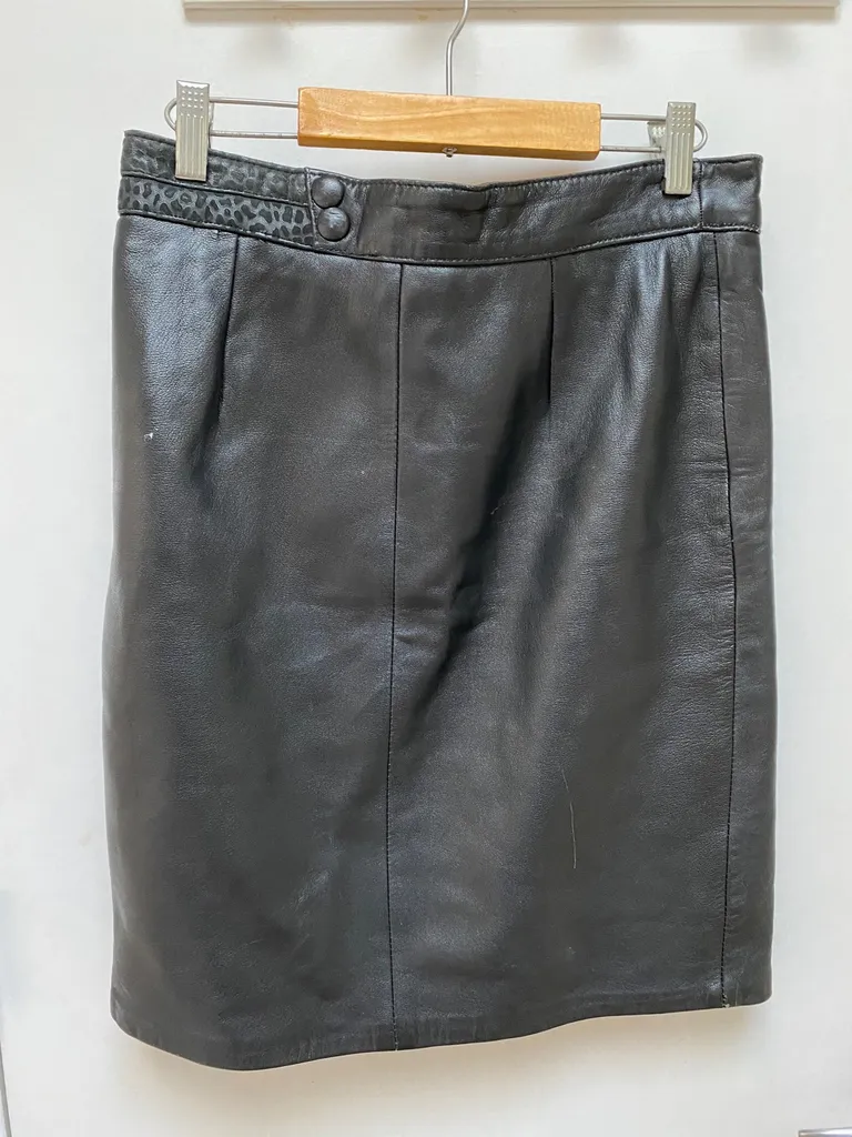Pleather Skirt Size Medium photo 1