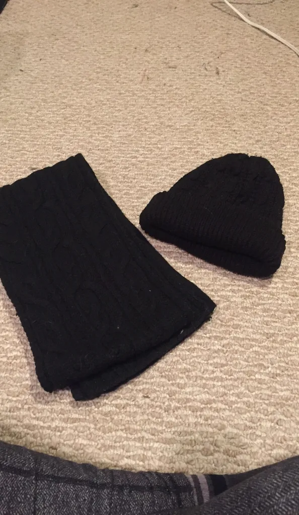 Black Hat And Matching Scarf photo 1