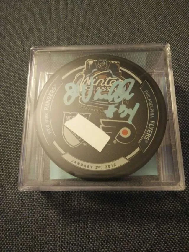 John Vanbiesbrouck Autographed 2012 Winter Classic Puck photo 1