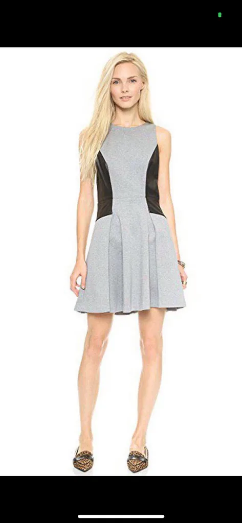 Club Monaco Leather Panel Dress Size 2 Like New photo 1