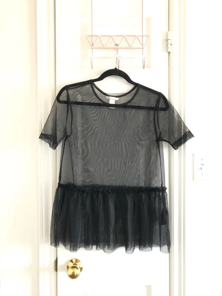 Ruffled Mesh Top photo 1