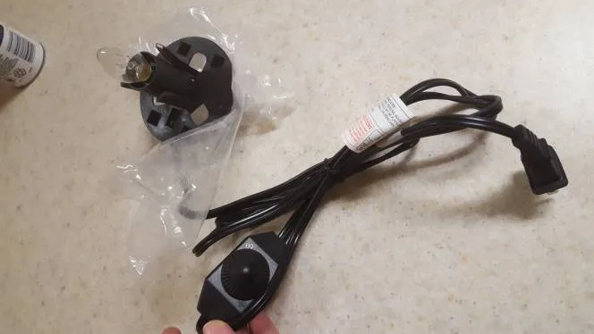 Cord Set For Selenite Lamp photo 1