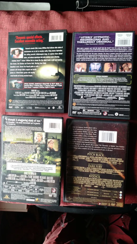 DVDs  - Altered States,  A Scanner Darkly, Vin Diesel Riddick... photo 1