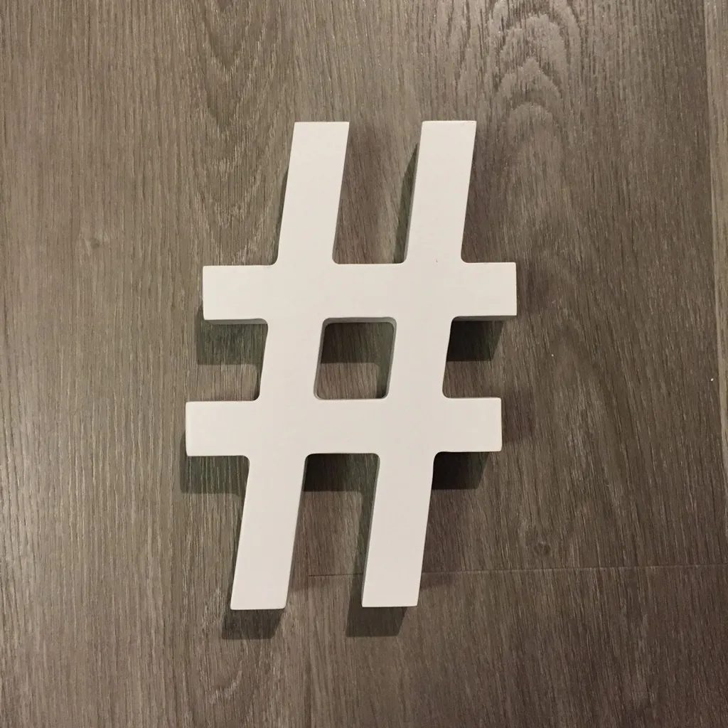 Wall Decorative Hashtag # photo 1
