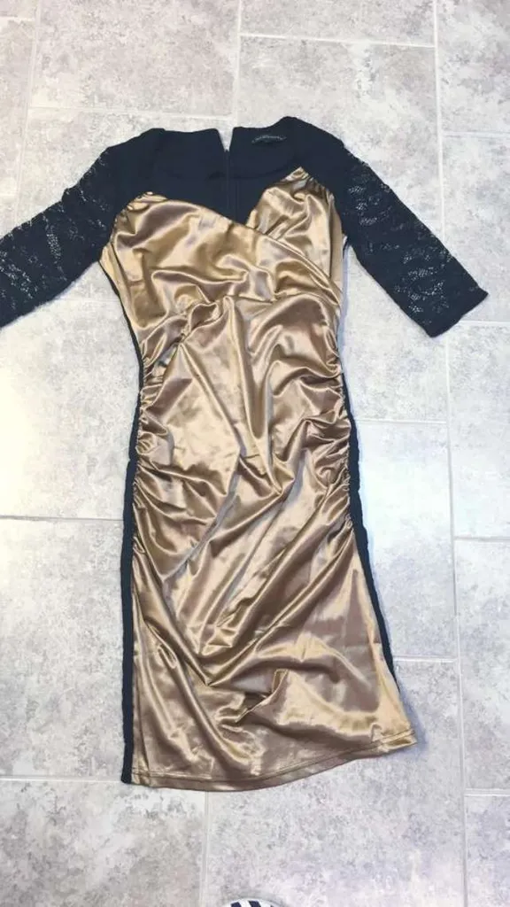 New gold and black lace dress photo 1