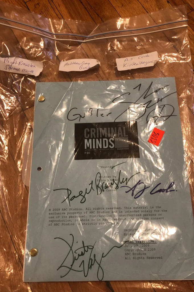 Criminal Minds Episode# 93 Signed photo 1