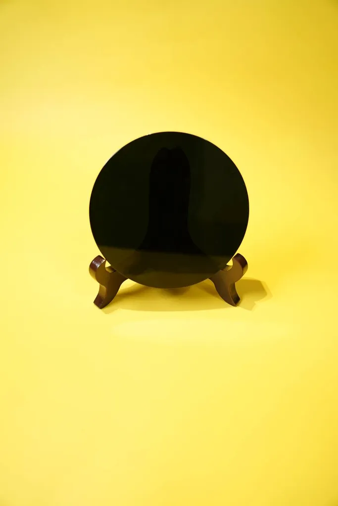 Obsidian Glass Mirror Scrying Etc. photo 1