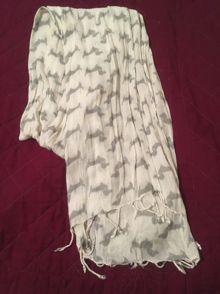 Scarf Weenier Dog Print photo 1