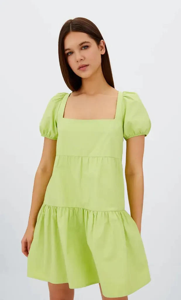 Puff Sleeve Mini Dress photo 1