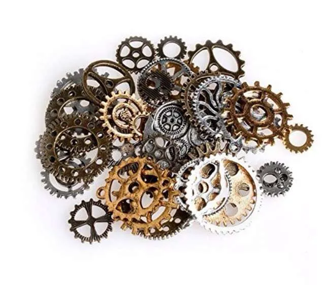 Bag Full Of Steampunk Industrial Gears For Crafts Or Jewelry. photo 1