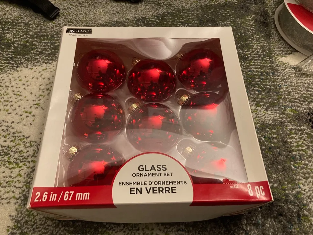 Red Glass Ball Ornaments photo 1
