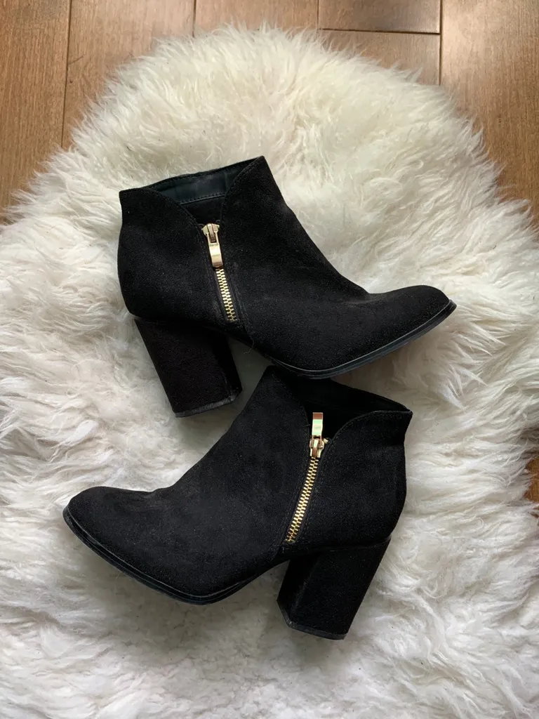 Black Suede Ankle Boots photo 1