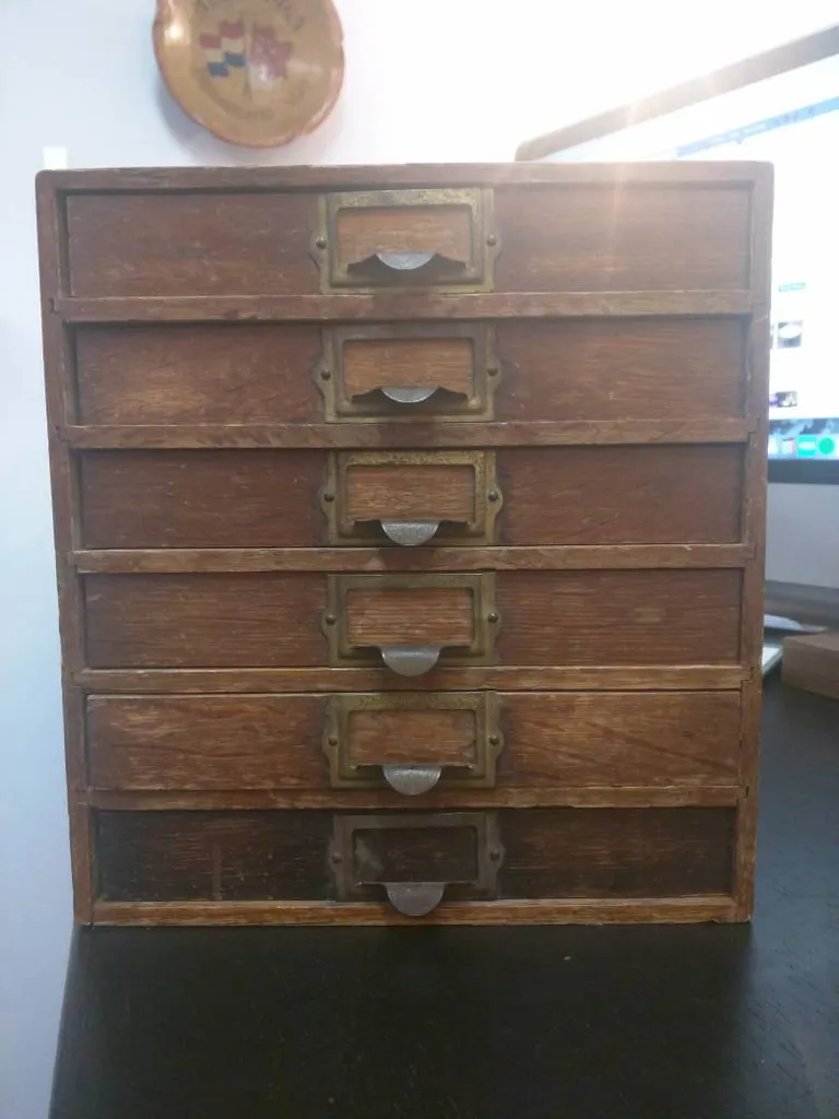 Vintage Antique Paper Tray Drawers photo 1