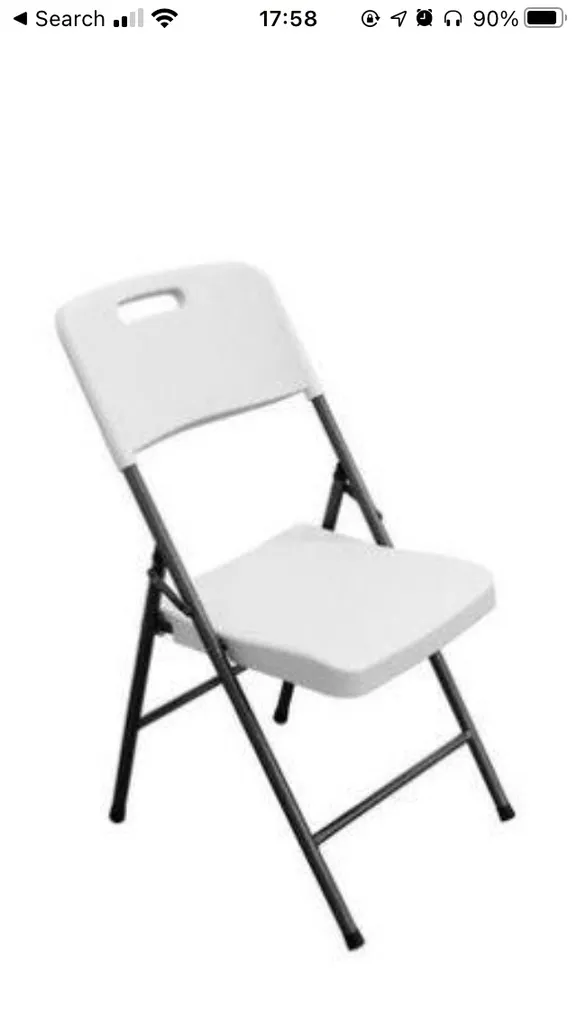 Grey Resin Folding Chair photo 1