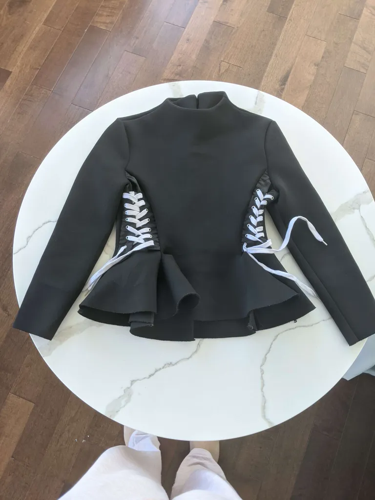 BNWT Black scuba top photo 1