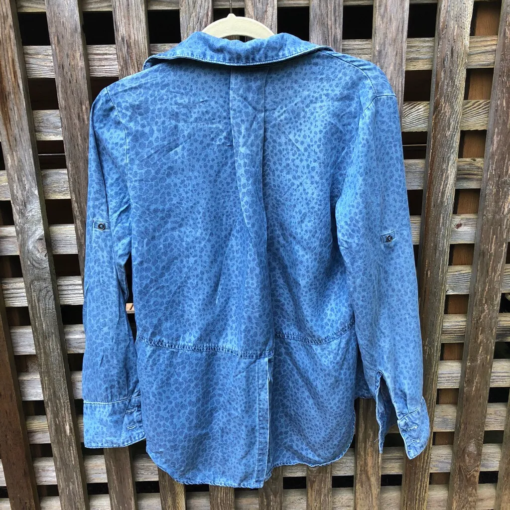 Anthropologie Denim Button Up Blouse photo 1