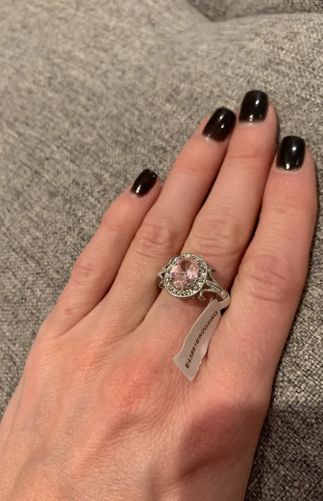 BNWT PINK DIAMOND RING photo 1