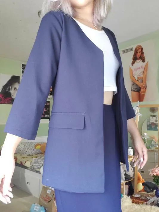 Sleek Blazer & Skirt Set photo 1