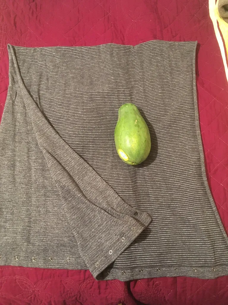 Scarf With Snaps -big Scarf - Small Stripes - Grey photo 1