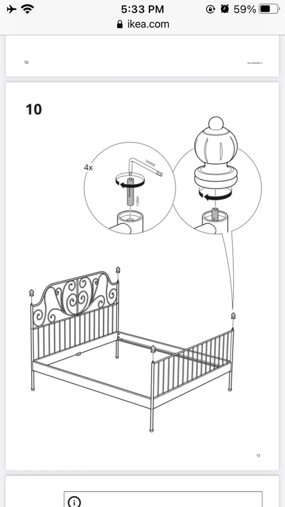 ISO This Knob Part For My IKEA Leirvik Bed Frame photo 1