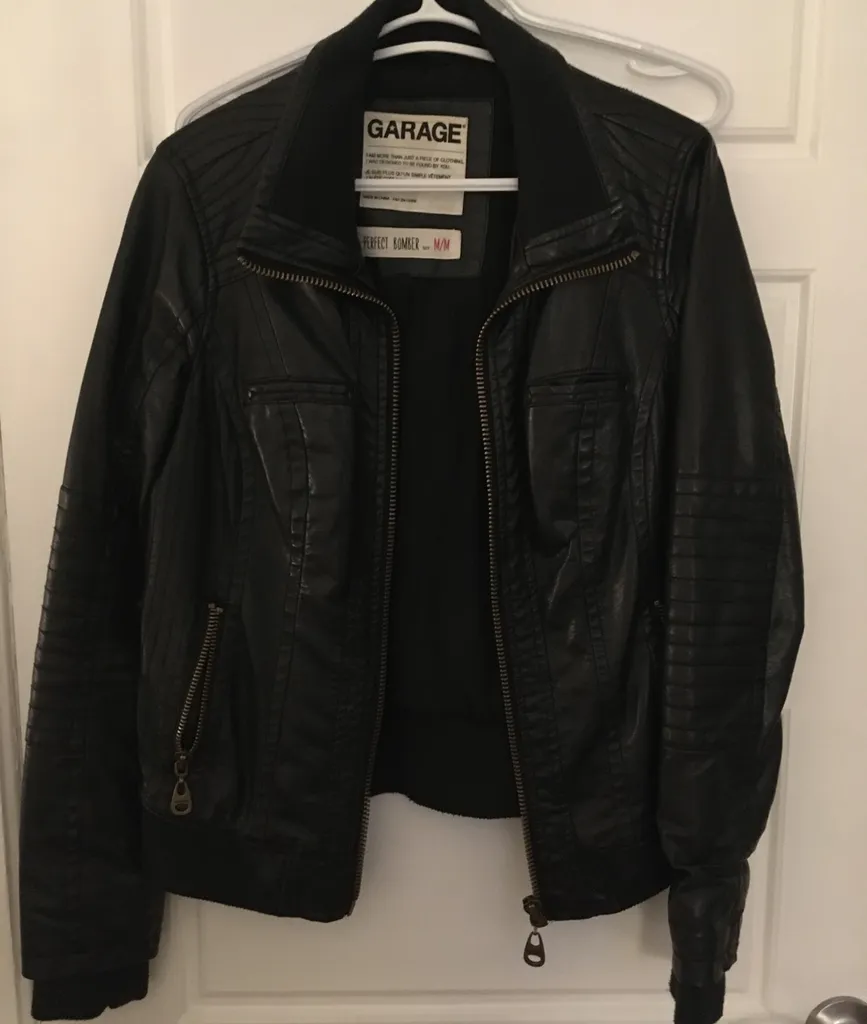 Leather Bomber Jacket photo 1