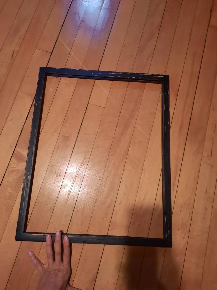 Black wood Picture frame photo 1