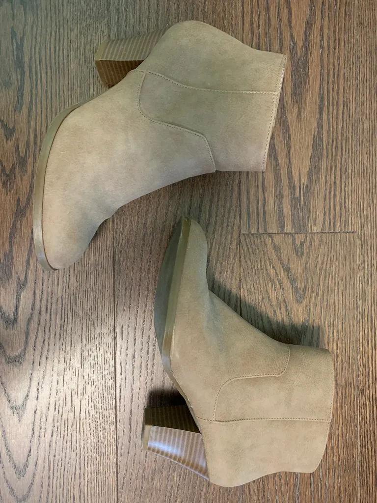 Taupe Booties Size 7.5 photo 1