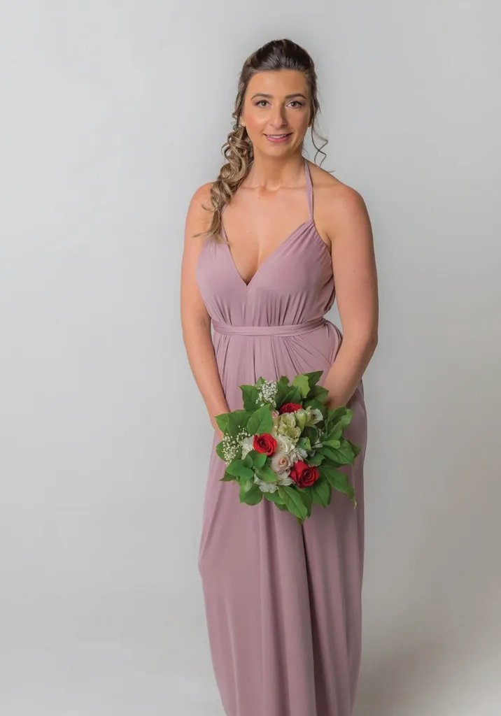 Bridesmaids Convertible Dress - Dusty Rose/Mauve Taupe photo 1