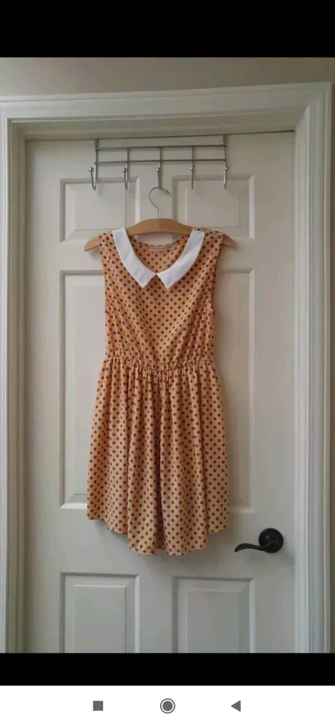 Peter Pan Peach Polkadot Dress photo 1