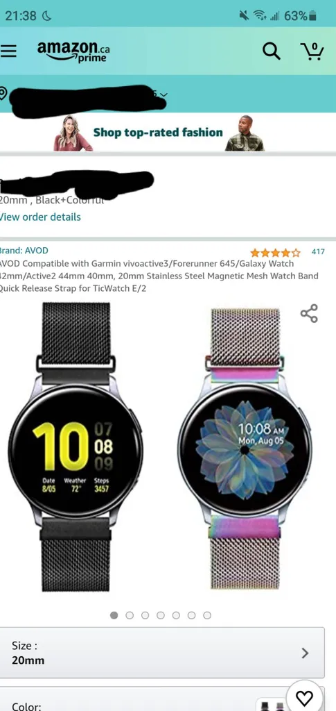 20mm Quick Release Watch Band photo 1