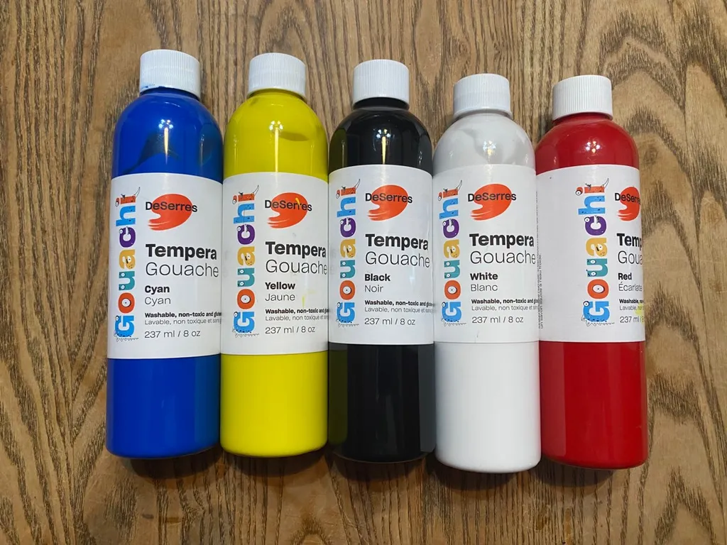 Lot Of 5 Gouachi Tempera Paints photo 1