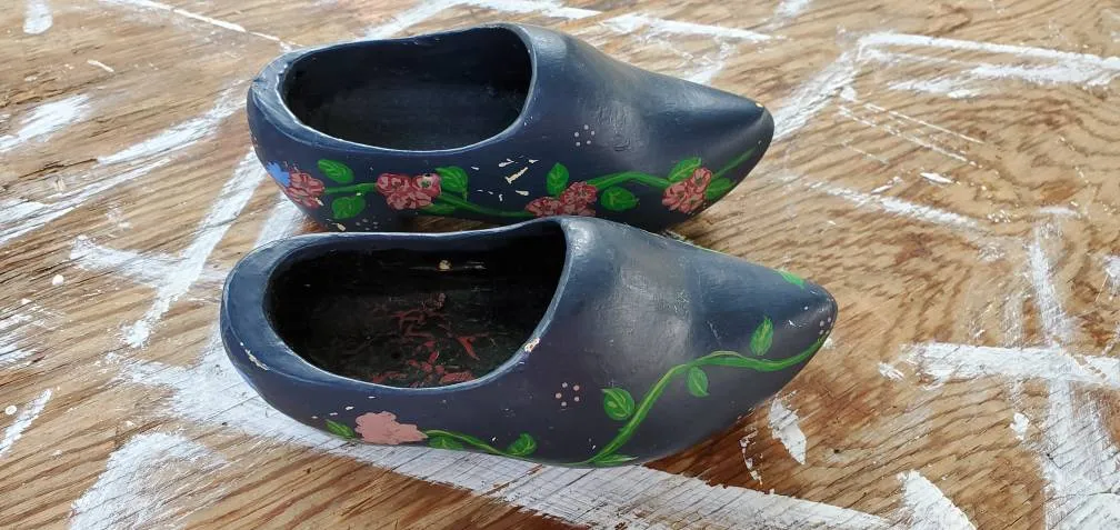Wooden Shoes - Hand Painted photo 1