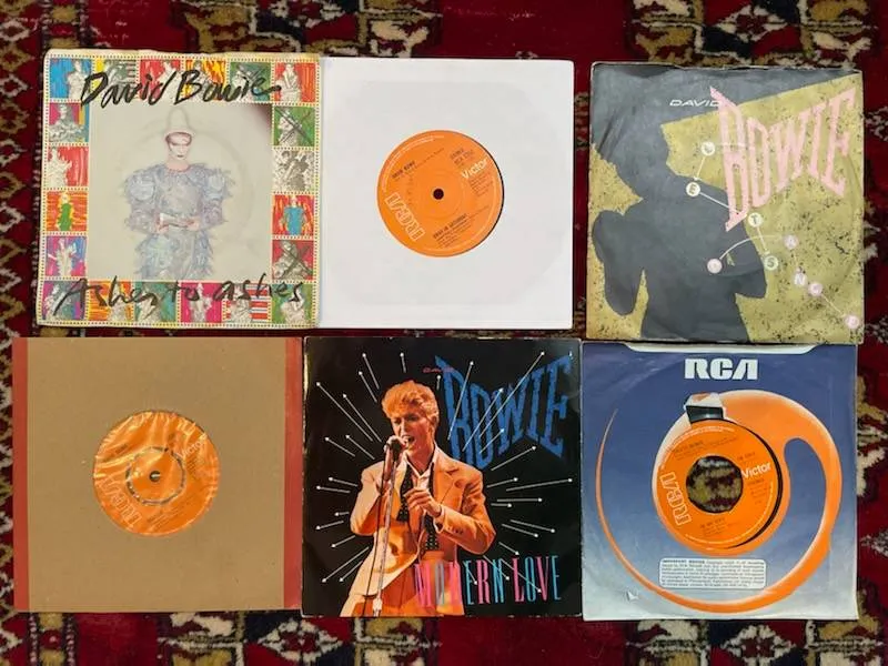 6 Different David Bowie 7" Vinyl Records. 45s W/ Picture Slee... photo 1