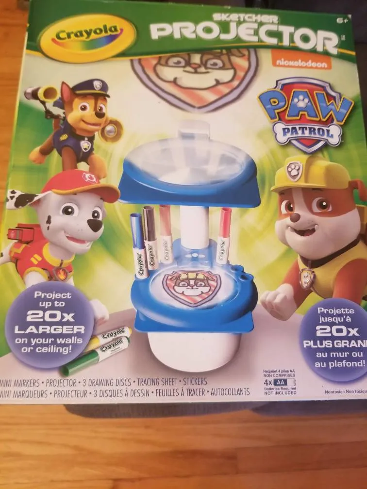 Paw Patrol Projector And Colouring Kit. BRAND NEW photo 1