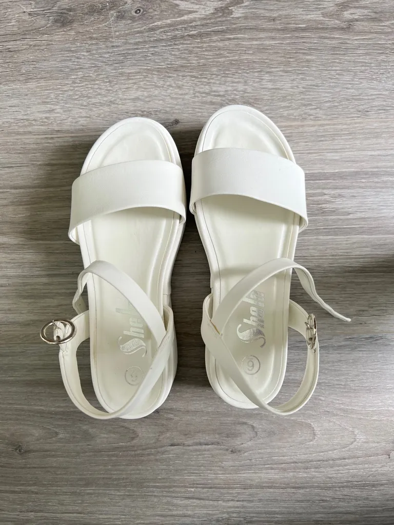 White Platform Heels Size 6 photo 1