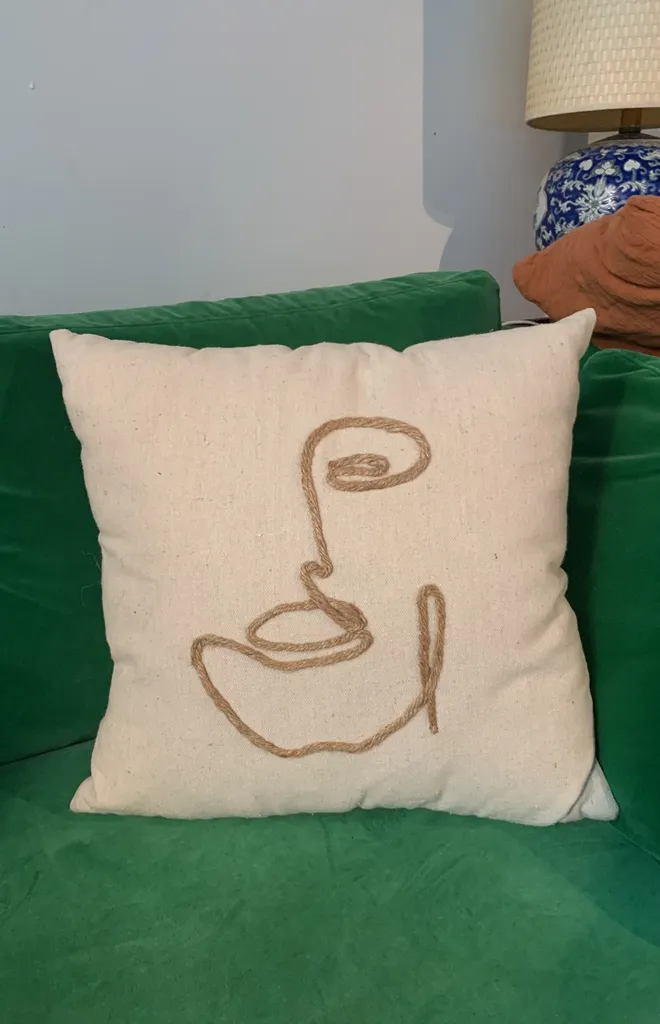 Line Drawing Throw Pillow photo 1
