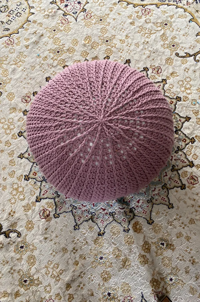 Hand Crocheted Floor Pouf photo 1