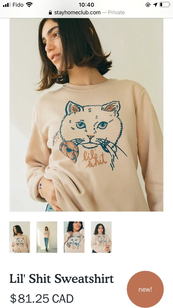 BNWOT: Size XS/S Stay Home Club Sweater photo 1